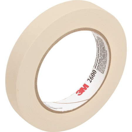 3M Highland Masking Tape260018A, 18mmx5, PK48, 0.71 in W x 4.4 mil Thick, 48 PK 2600-18A